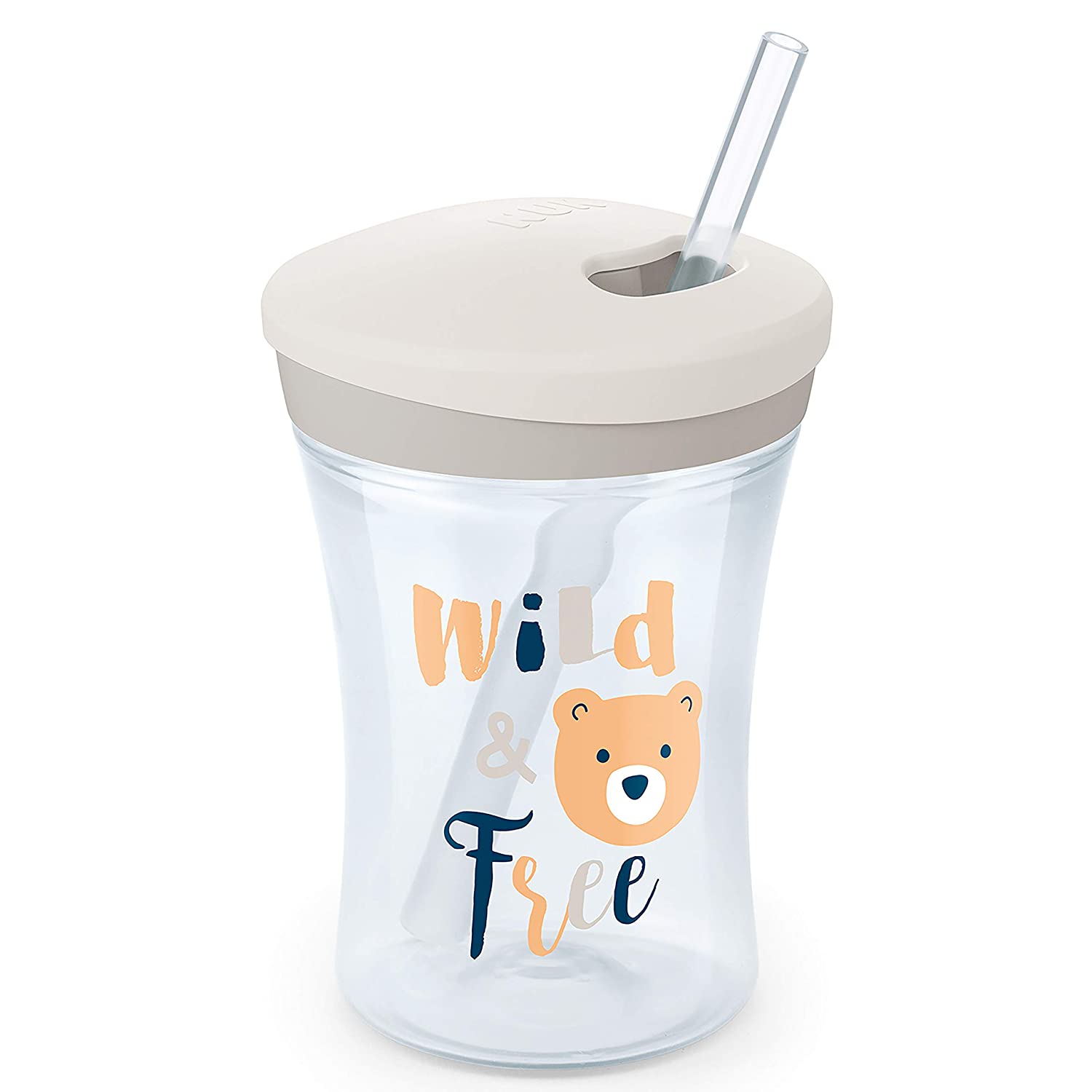 Nuk Action Cup training drinking bottle, Soft Straw, Leak-proof, for ages 12 months and over, BPA-free, 230 ml