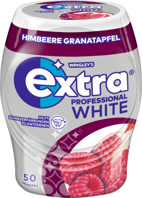Wrigley\'s Chewing gum, extra professional white raspberry pomegranate, 50 hours