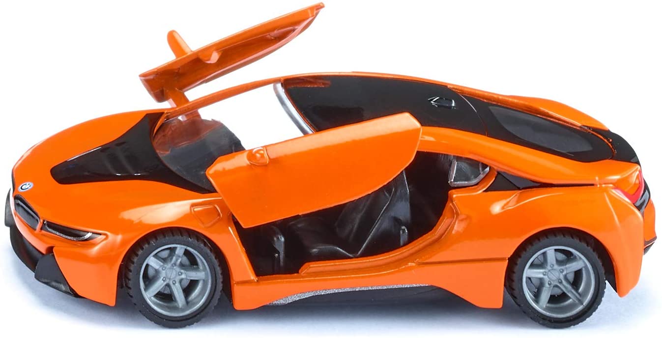 Siku 2348, Bmw I8 Lci, Orange/Black, Metal/Plastic, 1:50, Open Doors, Remov