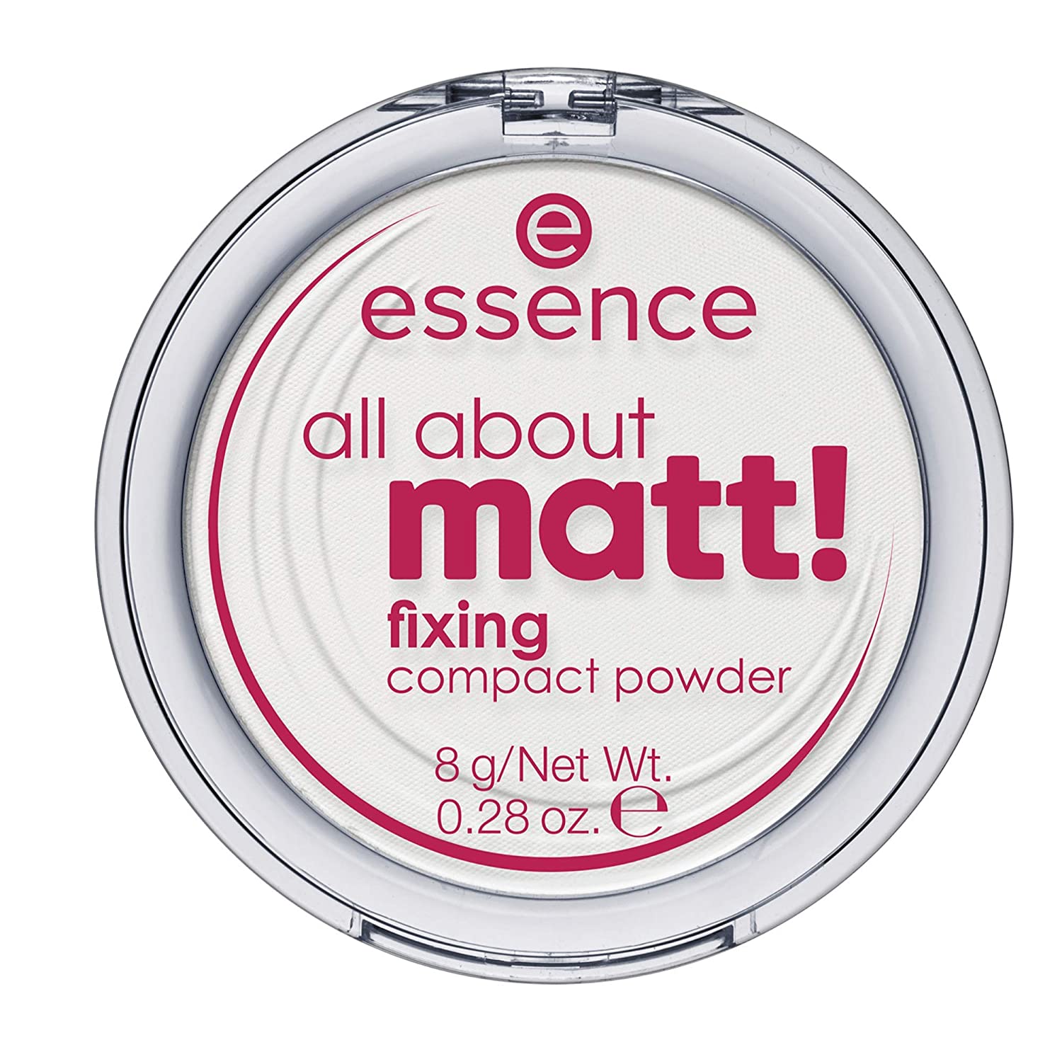 essence cosmetics essence all about matt! Fixing compact powder, white, for combination skin, for dry skin, for blemished skin, long-lasting, matte, vegan, nanoparticles free (8 g), ‎transparent