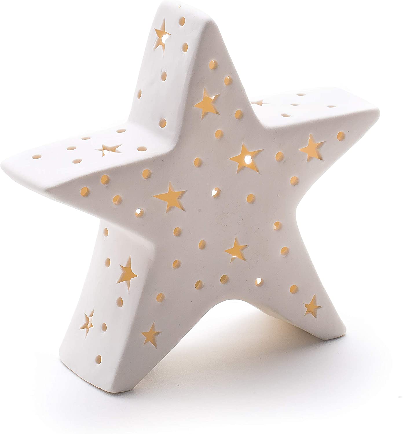 DARO DEKO Daro Decorative Porcelain Star White With Led - Two Different Sizes