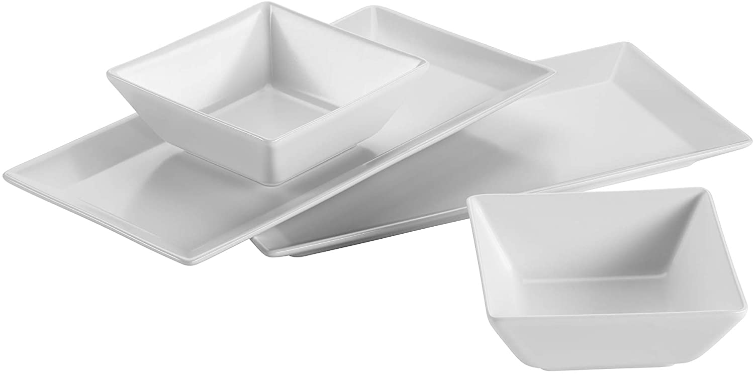 Maser Mäser Rectangular Plates and Bowls, Set of 2 Plates and 2 Bowls