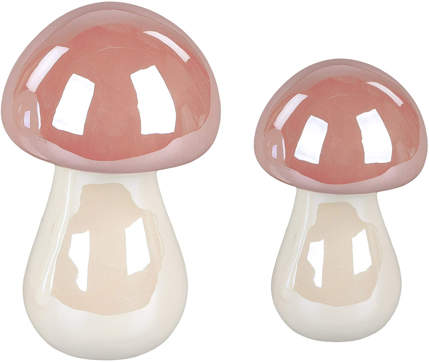 Formano Decorative Mushroom Figurine Pink Mother Of Pearl Look 12 - 15 Cm M