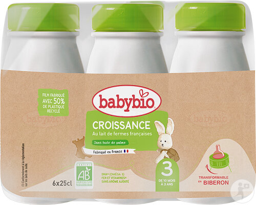 Babybio Growth Milk From French Farms 10+ Months 6x25cl