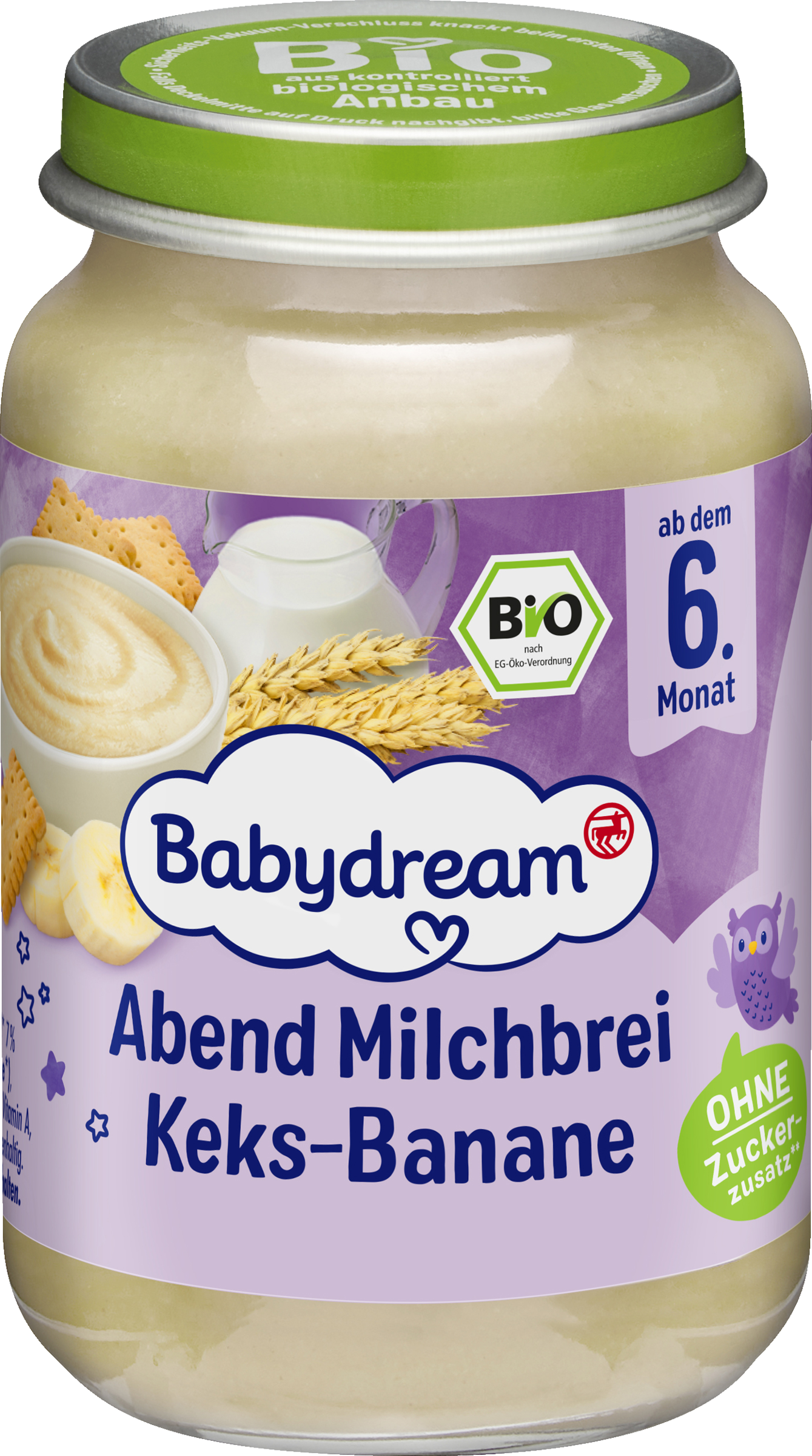 Babydream Organic Evening Milk Porridge Biscuit-Banana