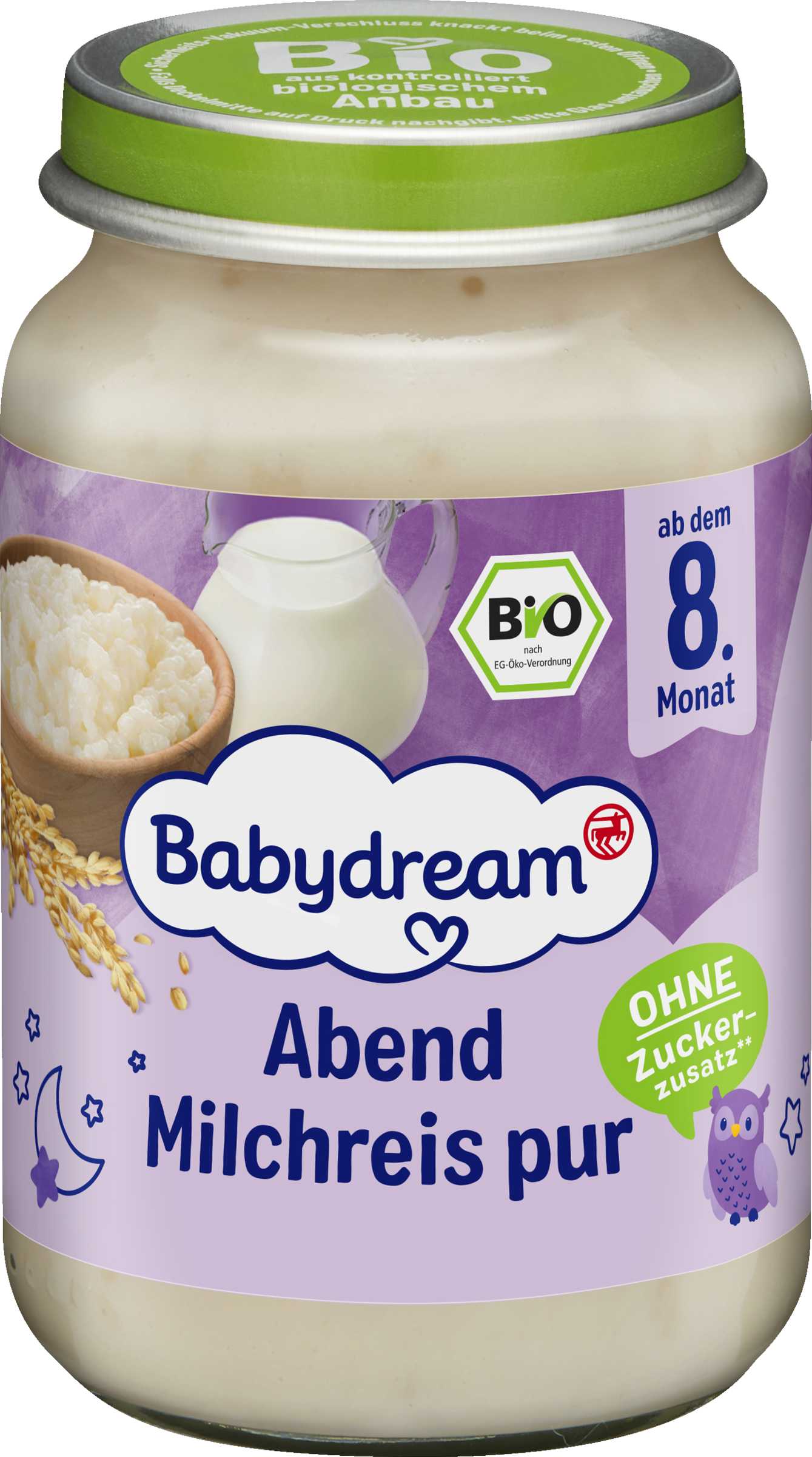 Babydream Organic Evening Rice Pudding Pure