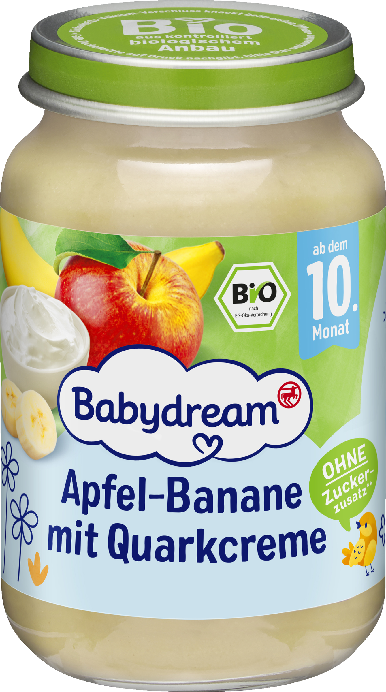 Babydream Organic Apple-Banana with Quark Cream