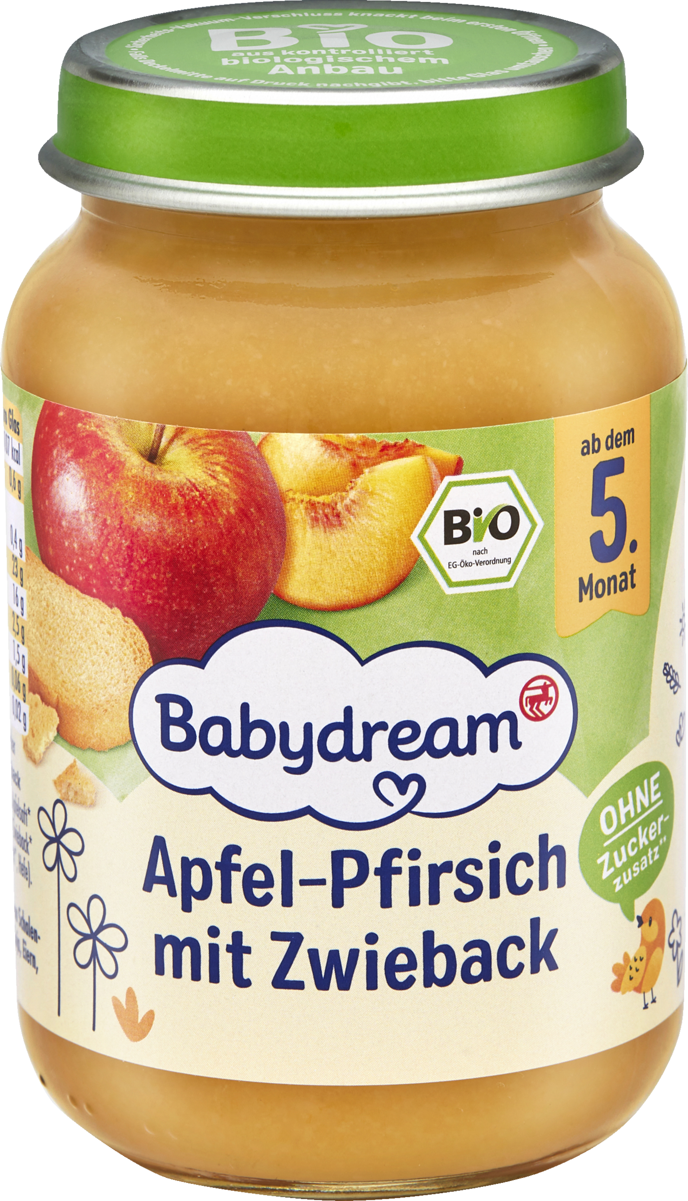 Babydream Organic Apple-Peach with Rusk