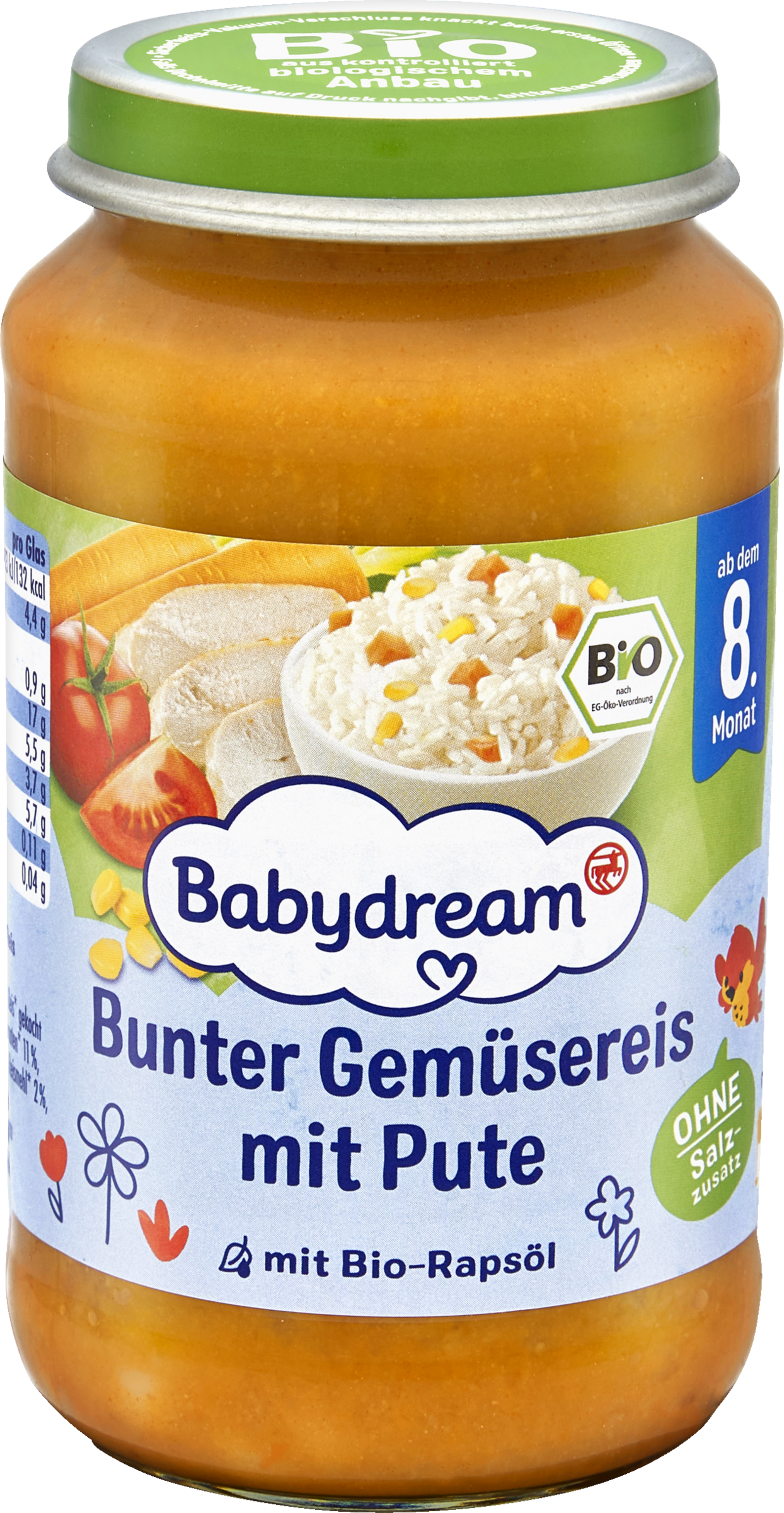 Babydream Organic Colorful Vegetable Rice with Turkey