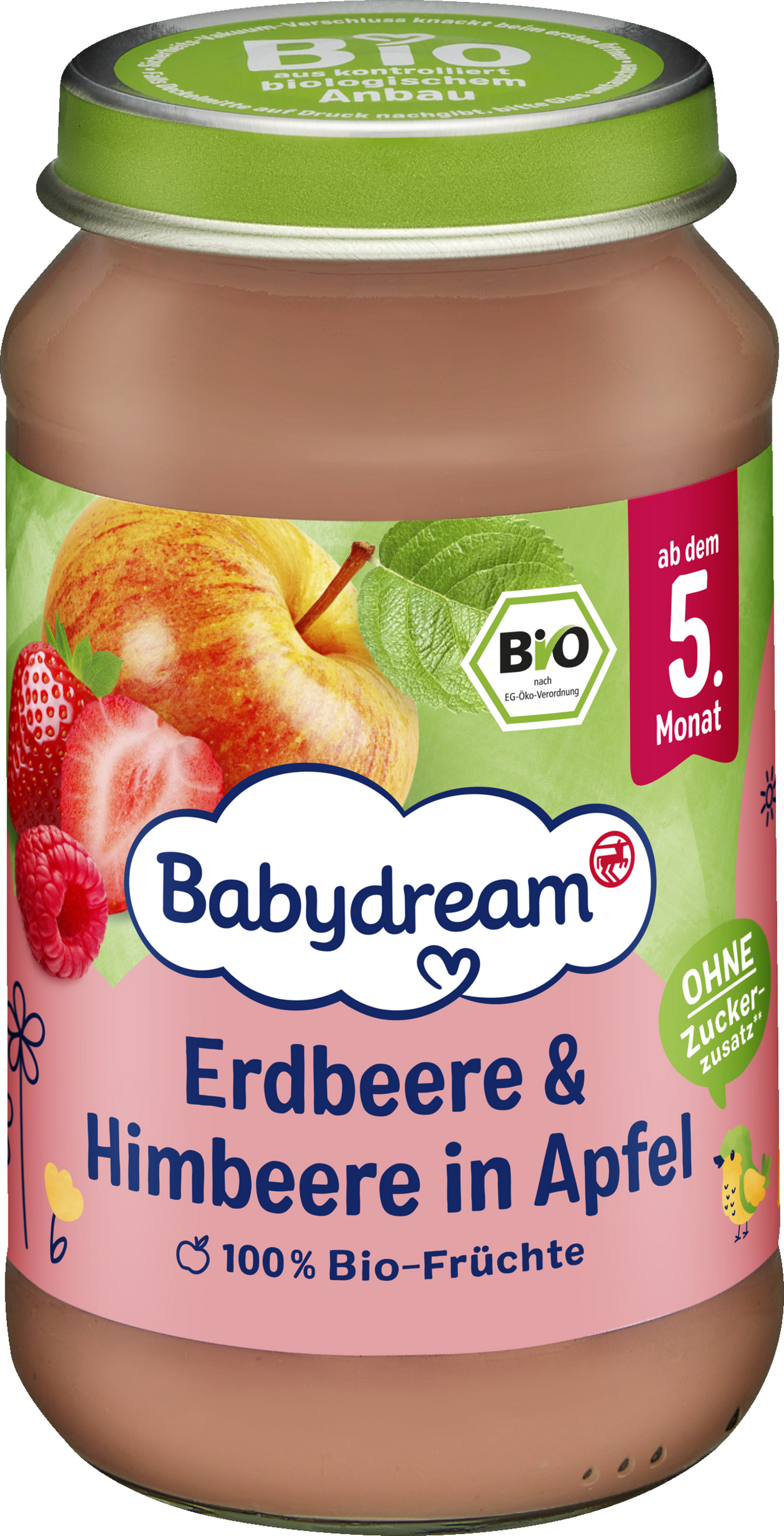 Babydream Organic Strawberry & Raspberry in Apple