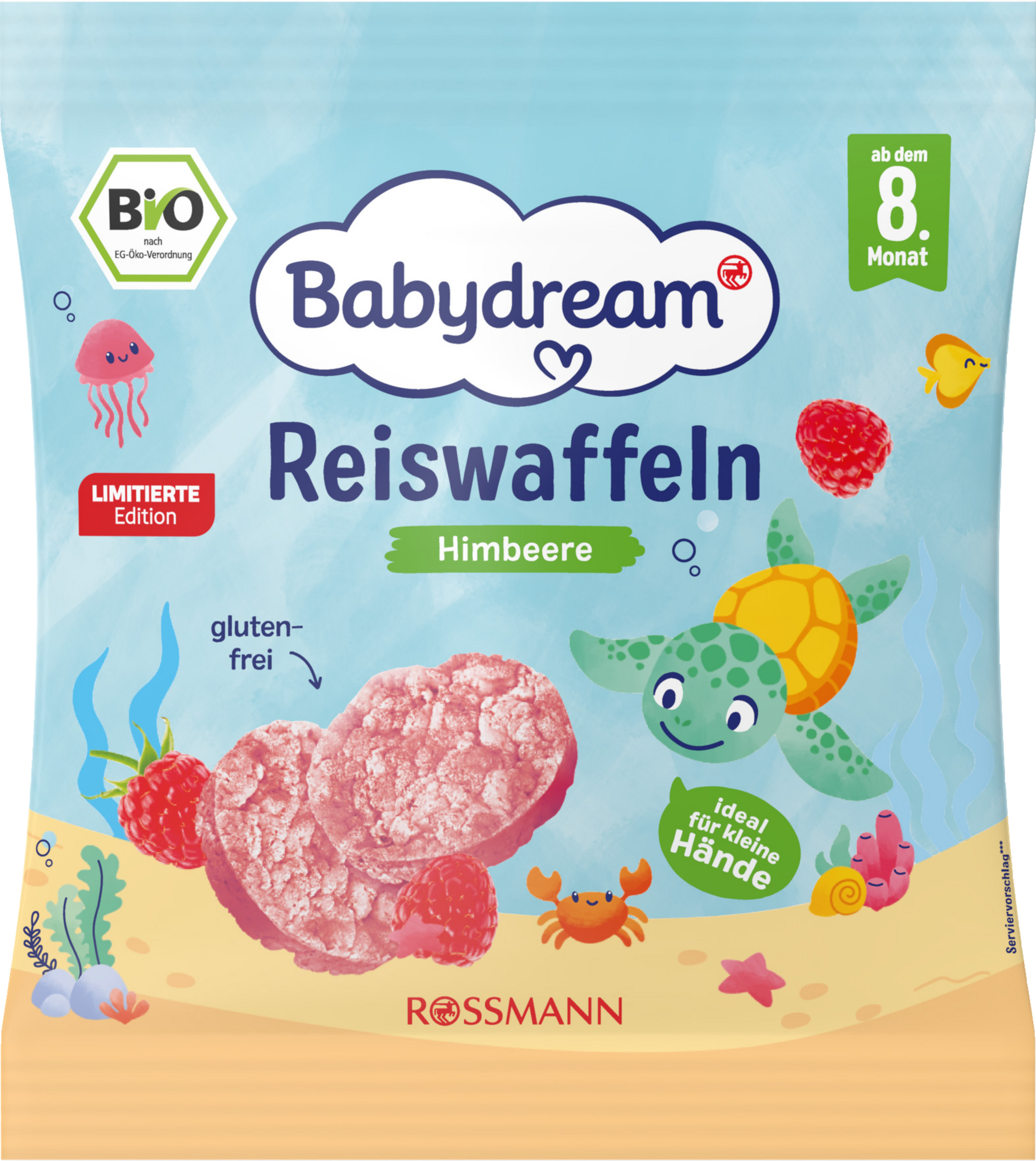 Babydream Organic Rice Cakes Raspberry 35g