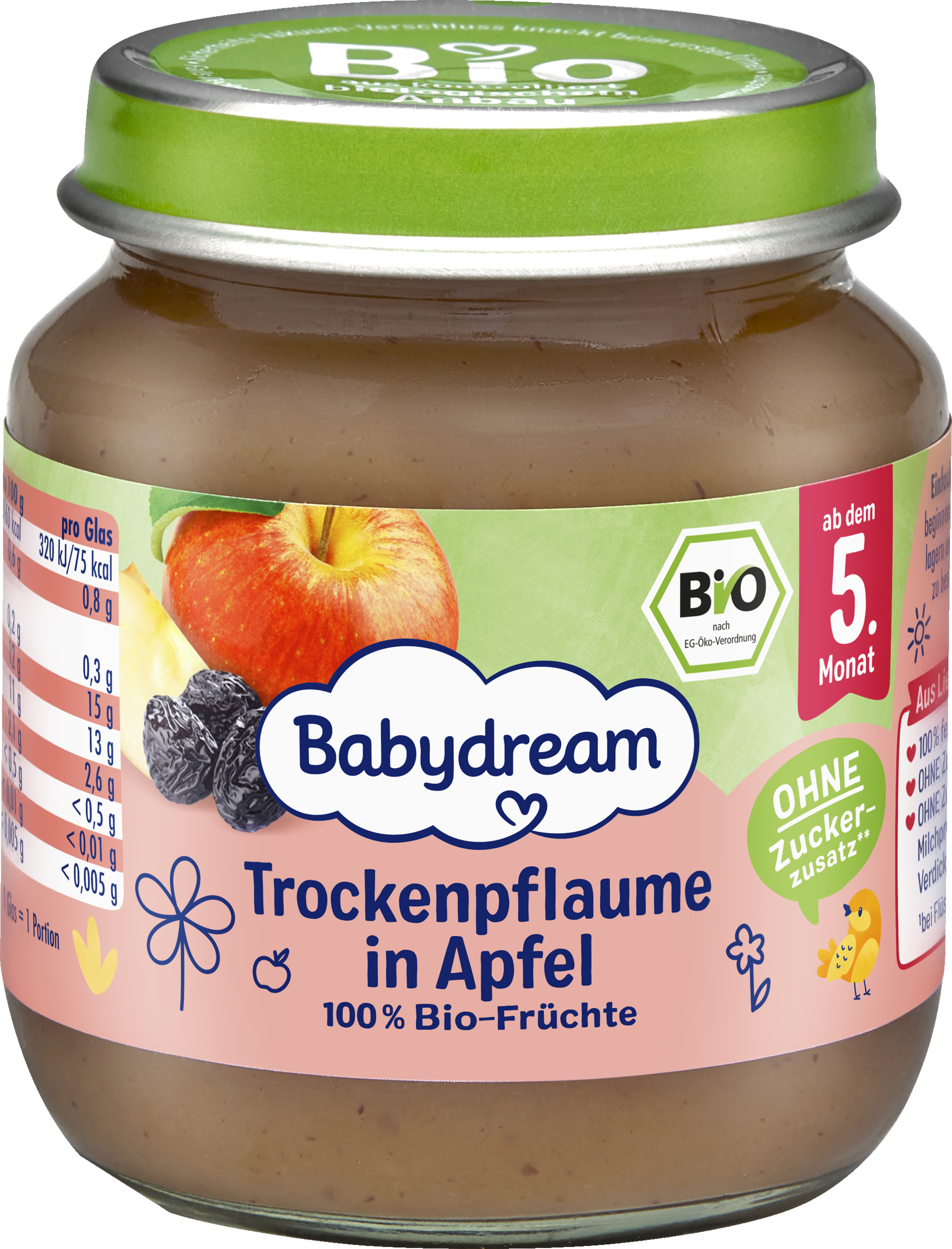 Babydream Organic Dried Plum in Apple