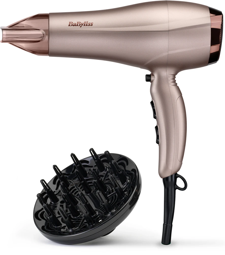 BaByliss 5790PE hair dryer + replacement brush heads