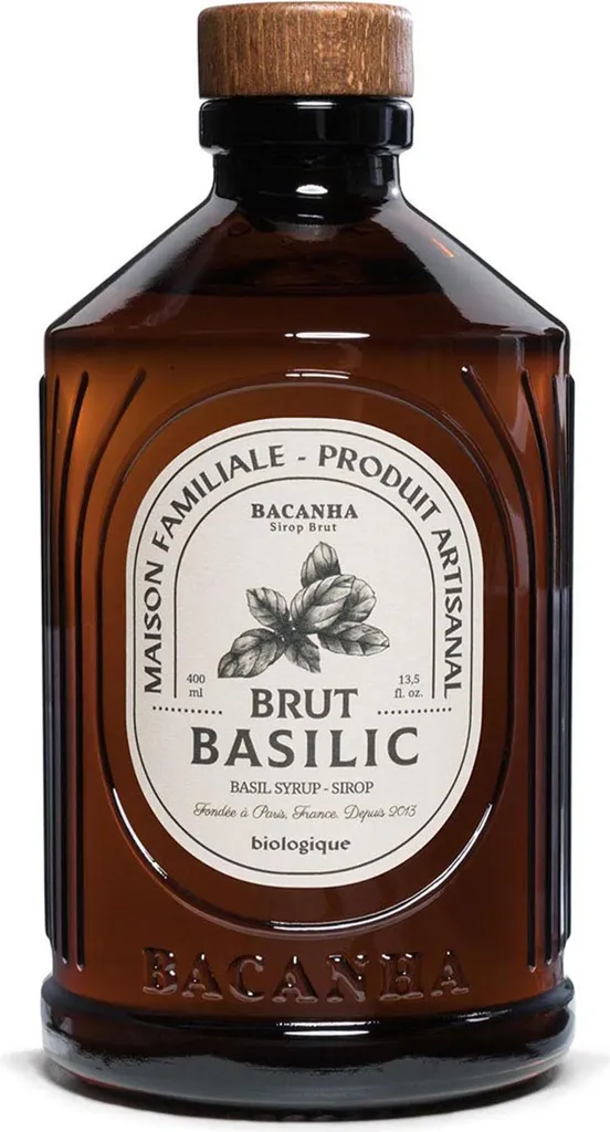 Bacanha Basil Syrup: Intense flavor for cocktails & desserts, 100% 800g