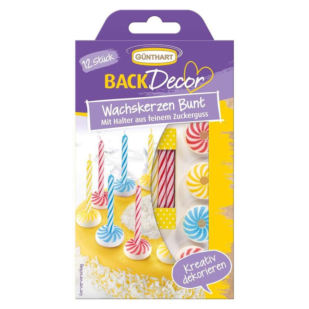 Günthart Baking decor, wax candles colorful