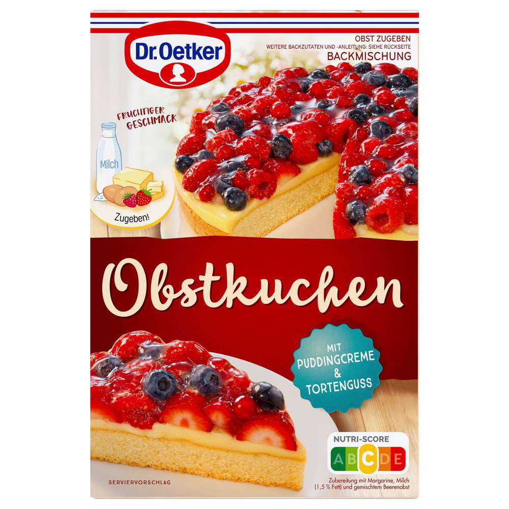 Dr. Oetker Backmischung, Obstkuchen