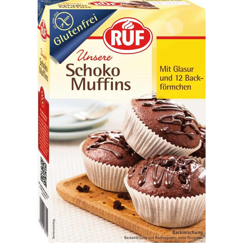 RUF Baking mix chocolate muffins with icing, gluten-free