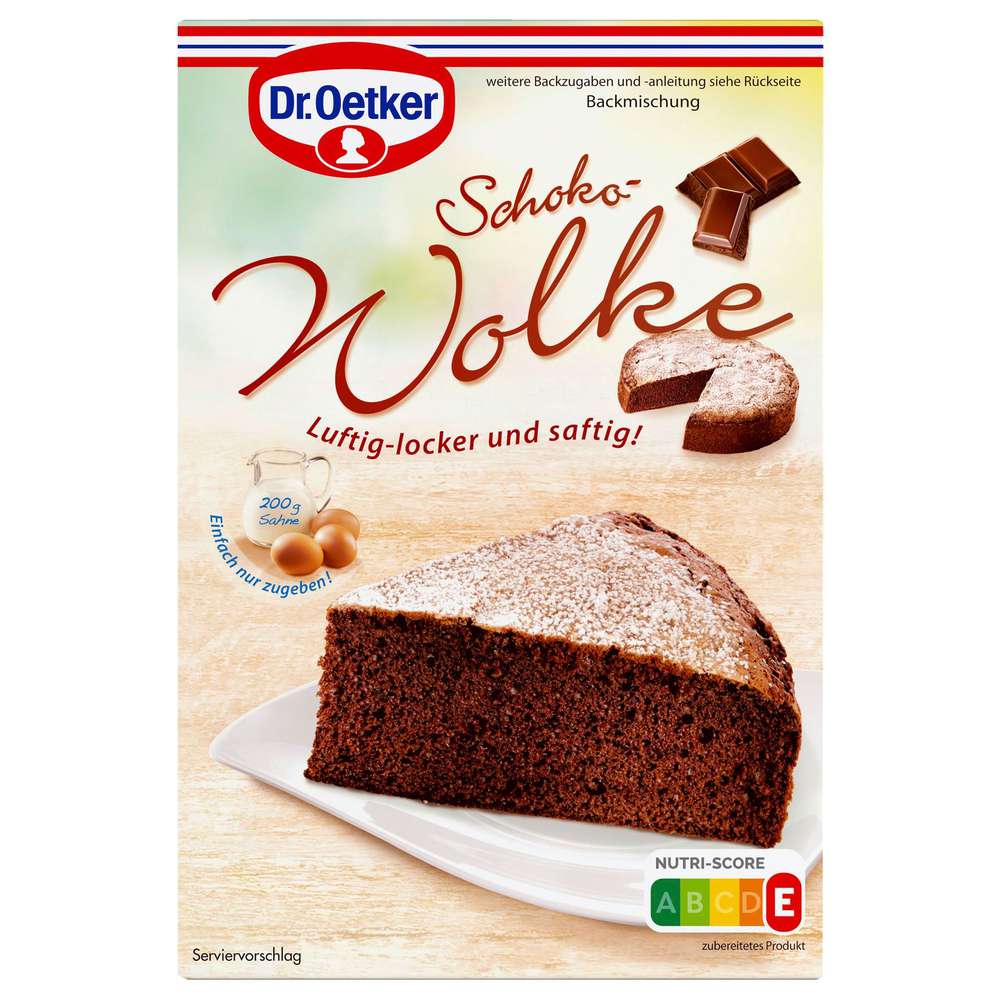 Dr. Oetker Baking mix cloud, chocolate cake