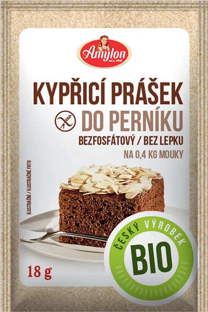 Biogo Baking powder with gingerbread spice, gluten-free, 18 g - Amylon