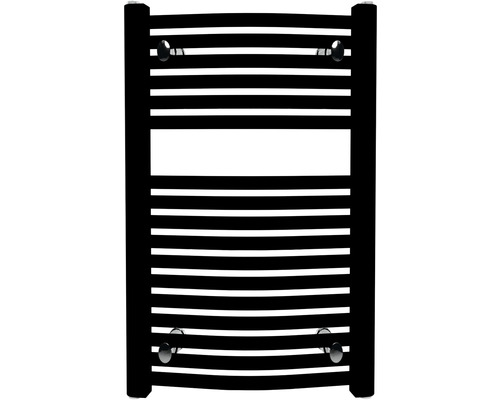 Rotheigner SWING bathroom radiator 690 x 445 mm matt black, connection on both sides at the bottom