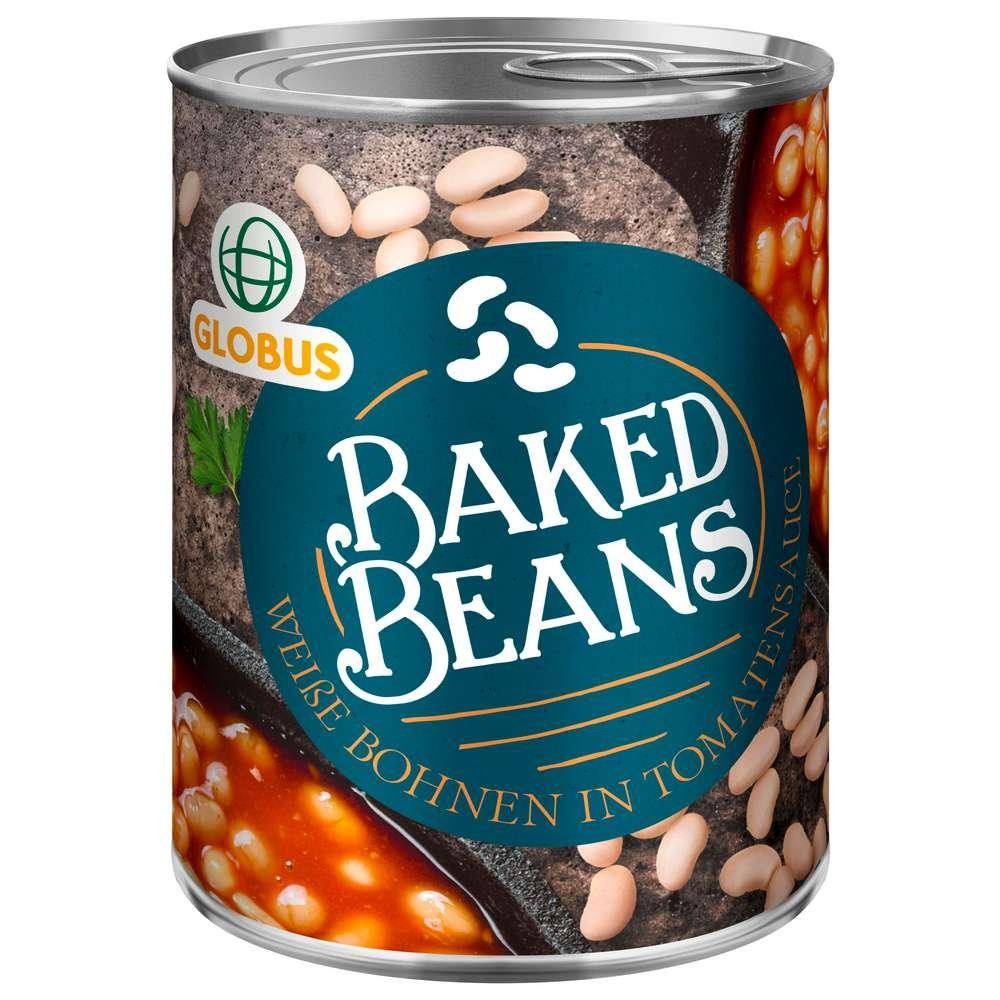 GLOBUS Baked beans, white beans in tomato sauce