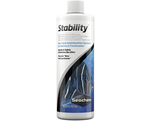 Seachem Stability 500 ml bacteria starter quickly and safely establishes biological filter bacteria, for freshwater and saltwater.