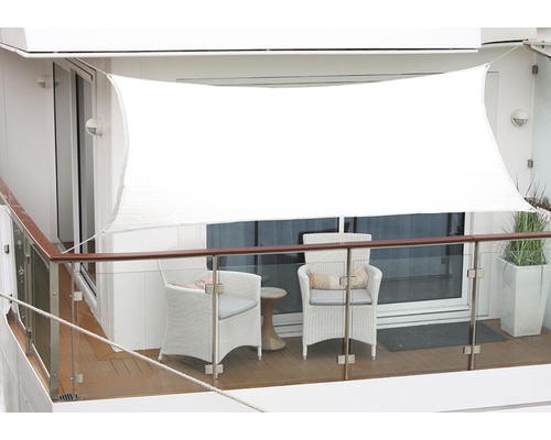Floracord Balcony sun sail rectangle white 140x270 cm