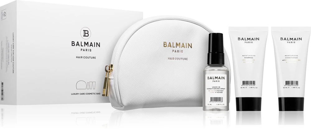 Balmain Hair Couture White Cosmetic Care Bag Gift Set for Women