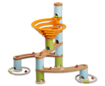 Bamboo marble run, 48 pieces