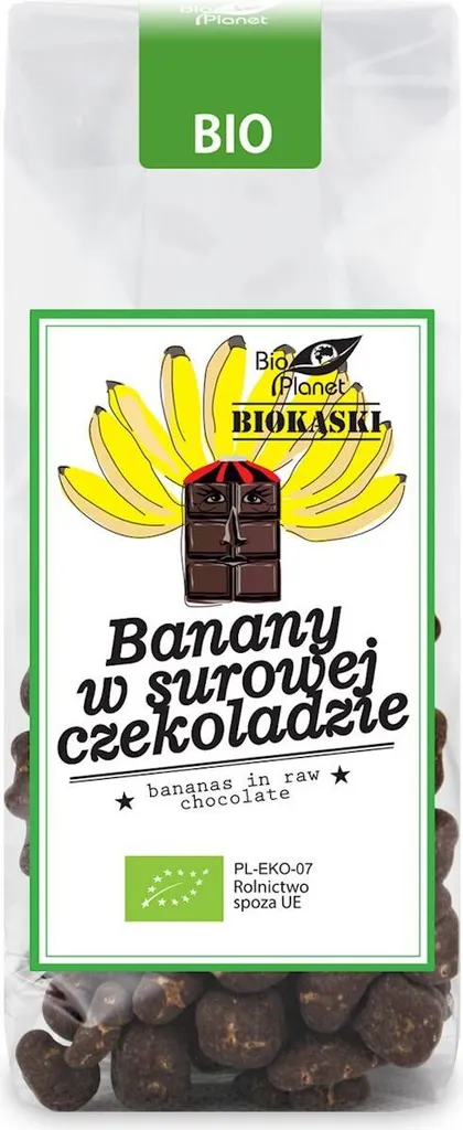 Biogo BANANAS IN RAW CHOCOLATE 100g - PLANET 100g