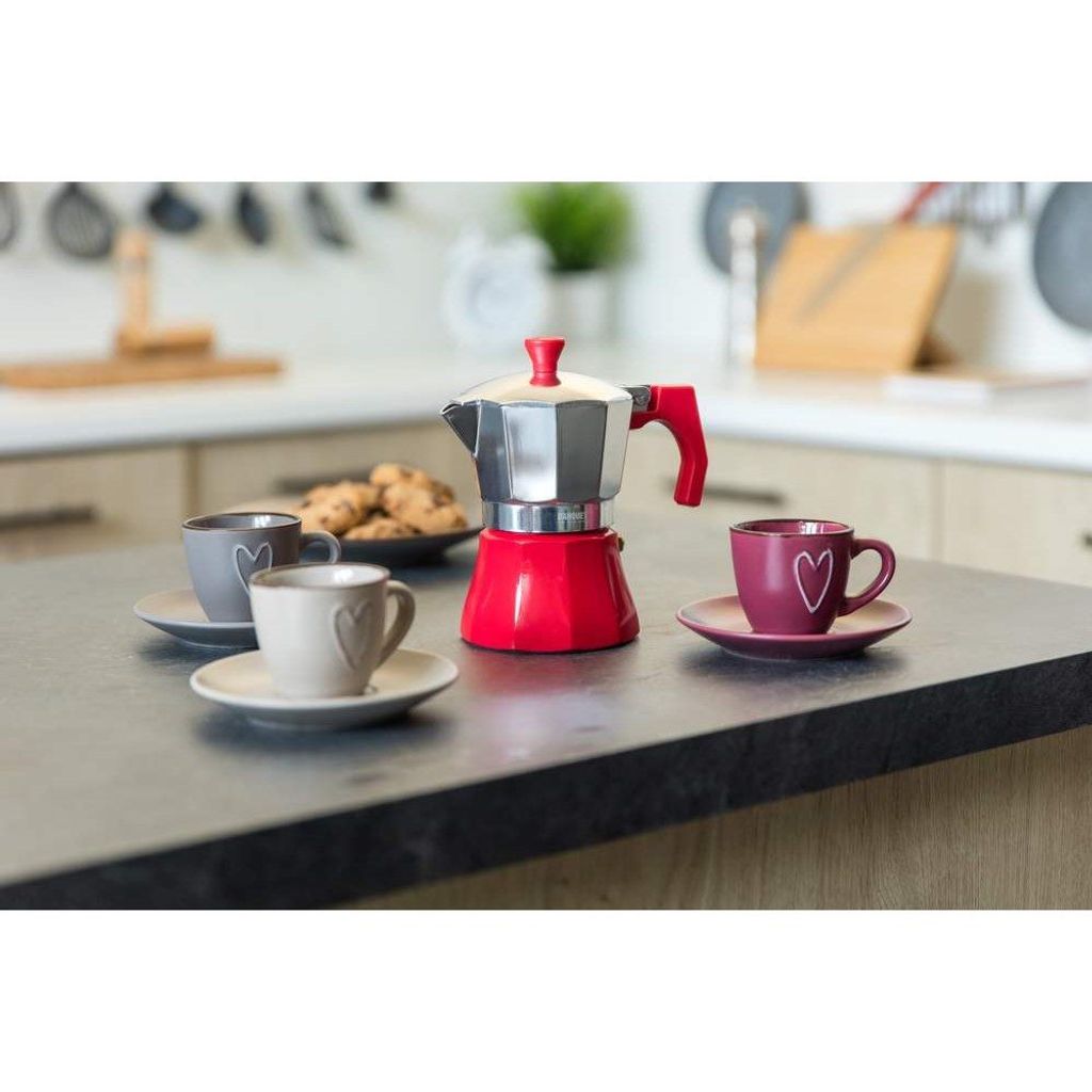 BANQUET Coffee Machine LAGER Red, 3 cups