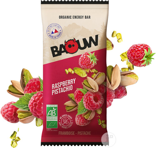 Restaxil Baouw Organic Raspberry Pistachio Energy Bars 12x50g