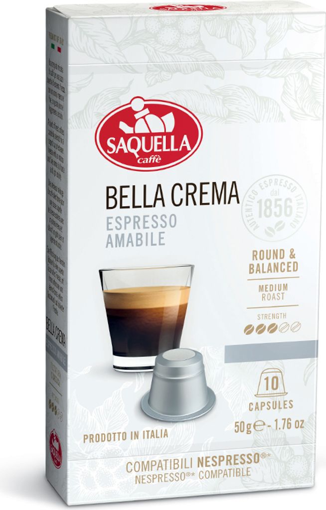 Bar Italia Bellacrema Espresso 10 x 5g capsules | Saquella