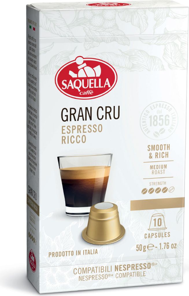 Bar Italia Grand Cru Espresso 10 x 5g Capsules | Saquella