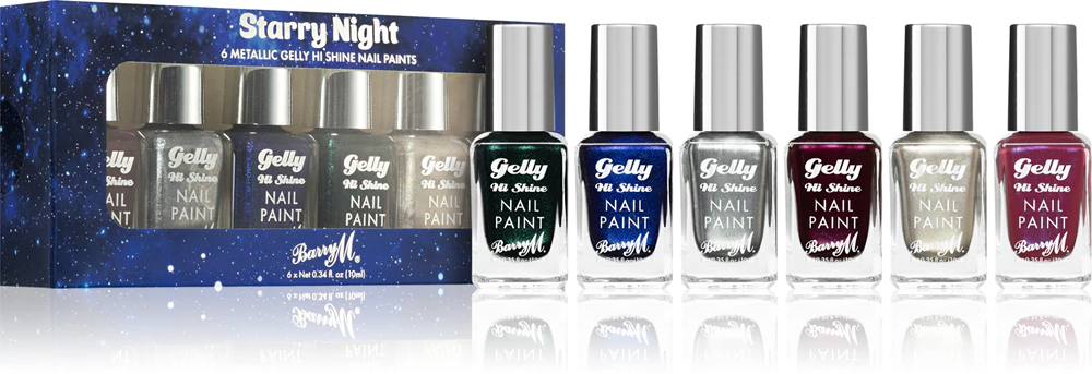 Barry M Gelly Hi Shine Starry Night Nail Polish Set