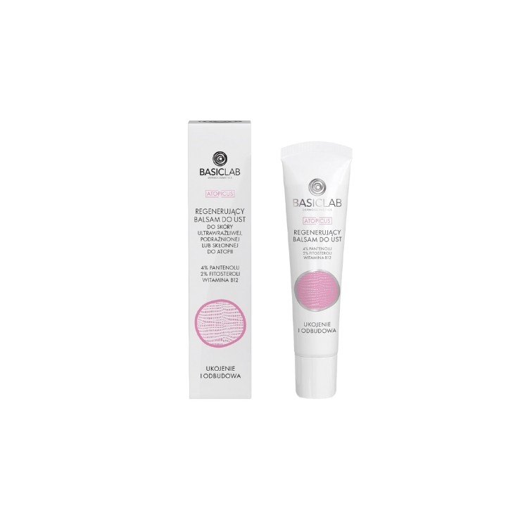 BasicLab Atopicus regenerating lip balm 4% Panthenol 15 ml