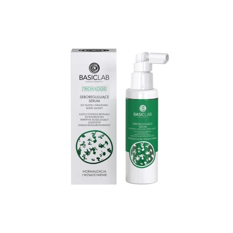 BasicLab Trichologis seboregulating Serum for oily and sensitive scalp 0.02% pure retinal 100 ml