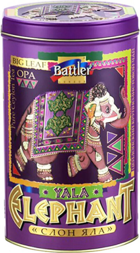 BATTLER Black Ceylon Tea Elephant Yala loose 100g metal tin Black tea 100g