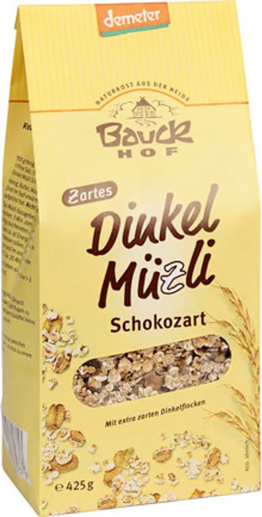 Bauckhof Bauck HOF Spelt Muesli Chocolate-Soft, (2x425g)