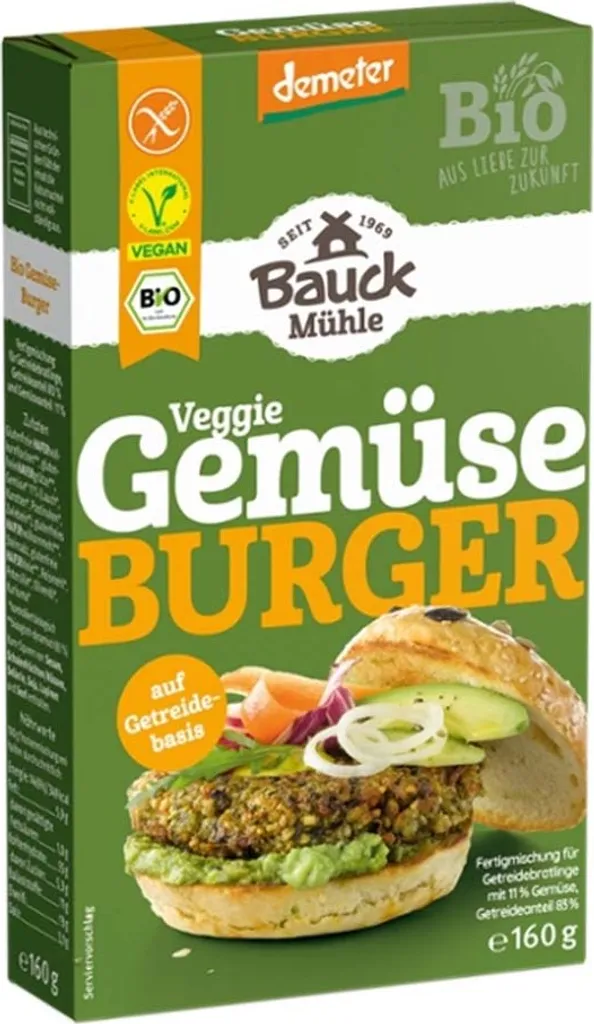 Bauckhof vegetable burger Demeter gluten-free -- 160g