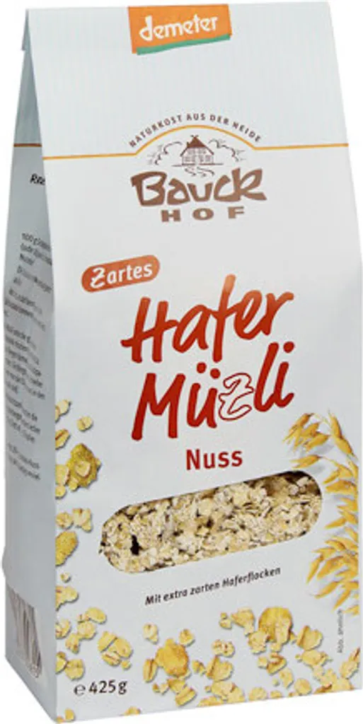 Bauckhof Oat Muesli Nut Delight Demeter -- 425g