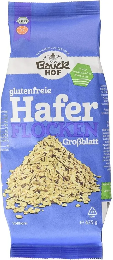 Bauckhof Large Leaf Oat Flakes Gluten-Free (3x475g)