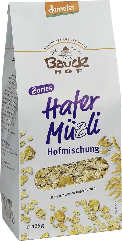 Bauckhof Oat Muesli Farm Mix Demeter, (4x425g) 1700g
