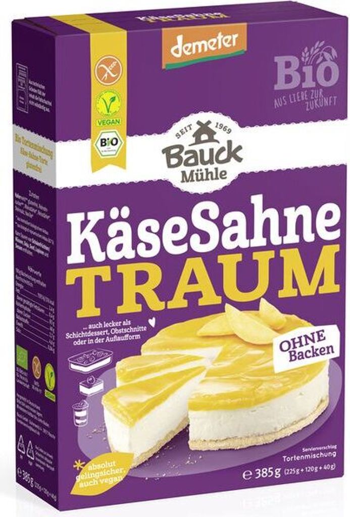 Bauckhof Cheese Cream Dream Demeter -- 385g x 6 - 6-pack PU