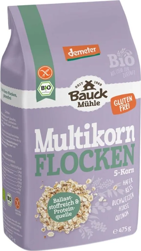 Bauckhof Multiflakes 5-grain Demeter gluten-free -- 475g