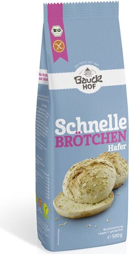 Bauckhof Quick Rolls Oat Gluten-free-- 500g x 6 - 6-pack VPE