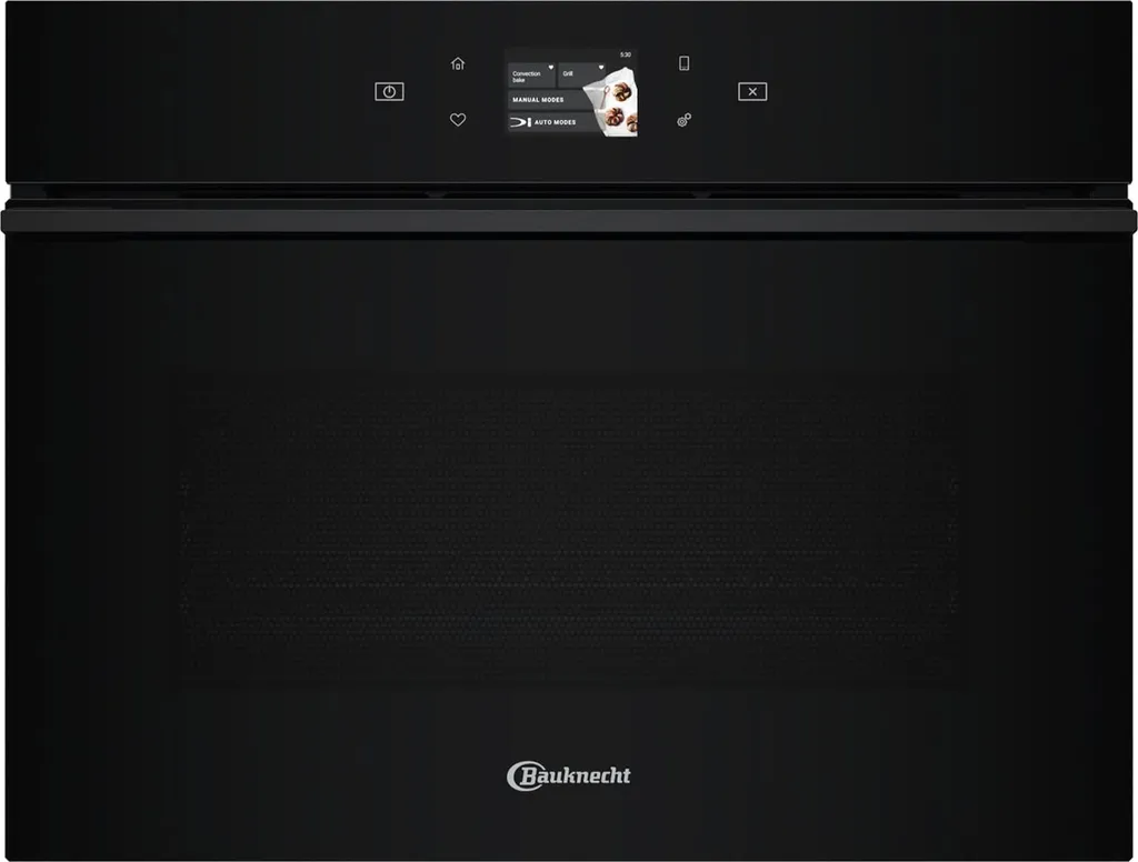 Bauknecht BMP9O7TK Built-in Microwave with Grill and Convection, Black Glass