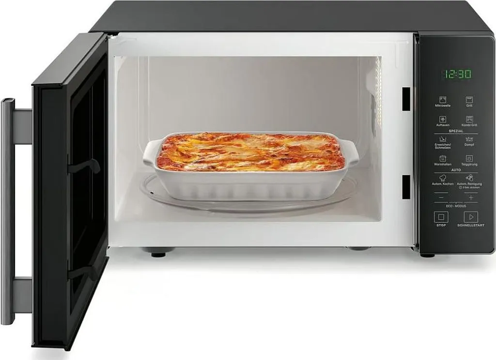 Bauknecht MW254SM 25 Liter Freestanding Microwave with Quartz Grill, Steam Cooking Function, Yogurt Function, Black
