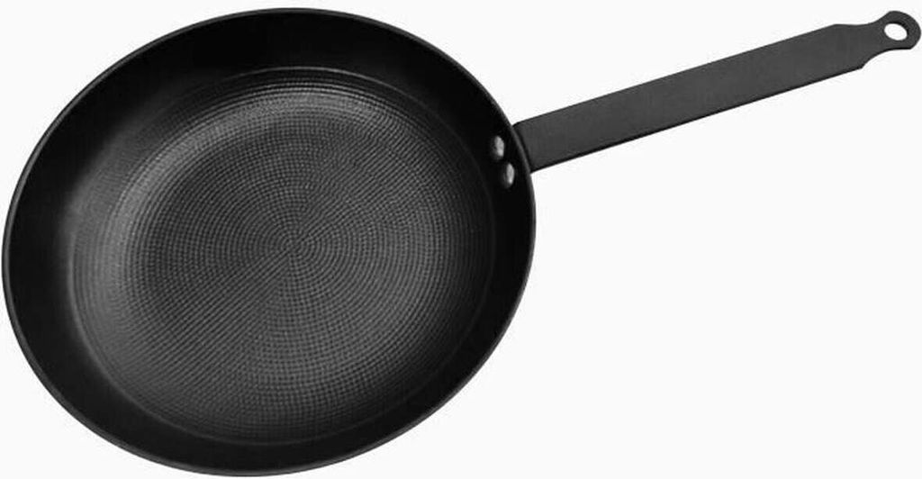 Baumalu Maestro frying pan, lightly enamelled cast iron, 28 cm, tinplate handle, compatible with all types of cooktops, including induction, black, scratch-resistant, ideal