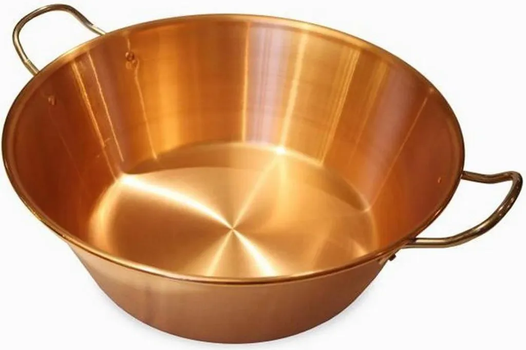 BAUMALU copper jam bowl 38 cm 12/10 stainless steel handles - approx. 9 liters